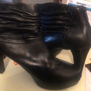 Black Leather booties